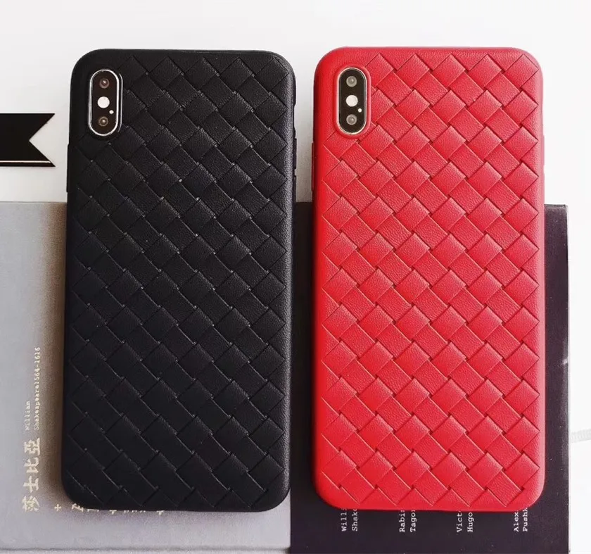 QJW сетка тканый чехол для iPhone X 7 6 S 8 Plus XR XS Max задняя крышка Модный классический
