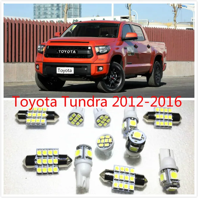 11 set White LED Lights Interior Package Map Dome For Toyota Tundra