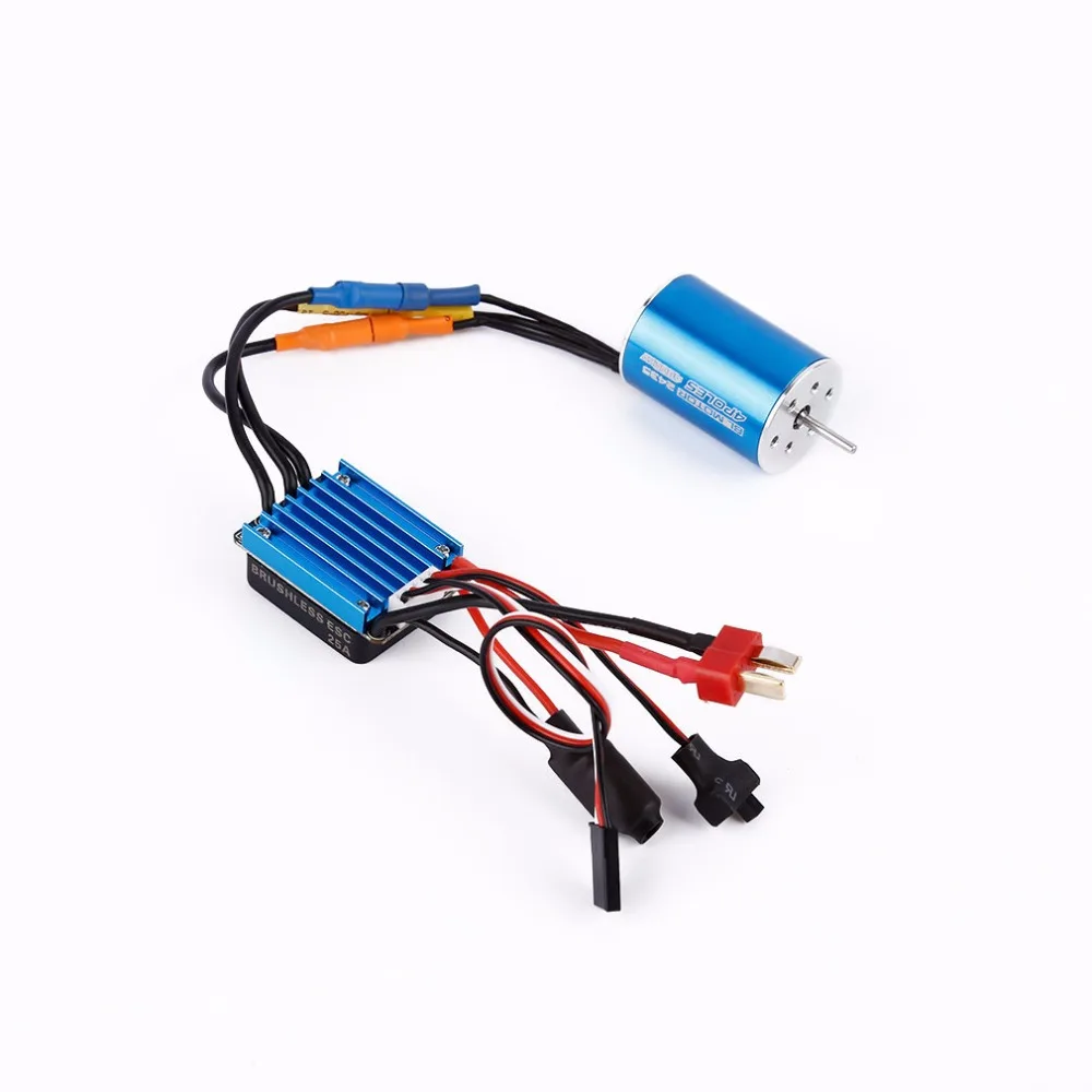 2435 4800kv 4 P Бессенсорное бесщеточный Двигатель + 25a ESC для 1/16 RC автомобилей | Игрушки