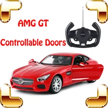 New Arrival Gift AMG GT 1/14 RC Remote Control Car Doors Controllable Vehicle Roadster Model Die-cast Outdoor Fun Game