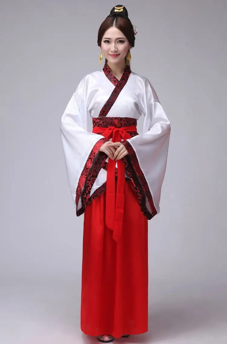Женский китайский традиционный костюм Hanfu платья одежда древнее сказочное