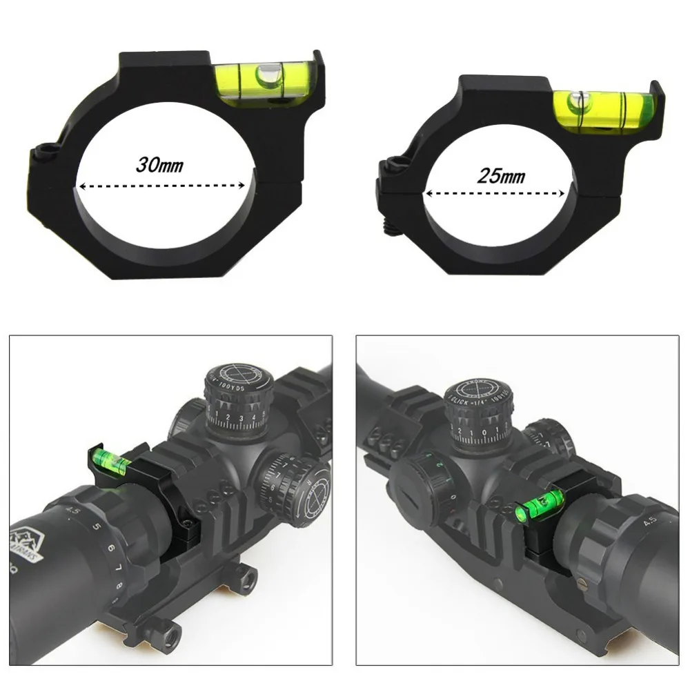 Riflescope Round Bubble Level Spirit Level For 30mm or 25.4mm 1" Tube