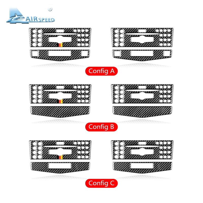 Скорость полета для Mercedes Benz W204 аксессуары W204 Mercedes Benz наклейка для W204 углеродное волокно внутренняя отделка AC CD панель управления
