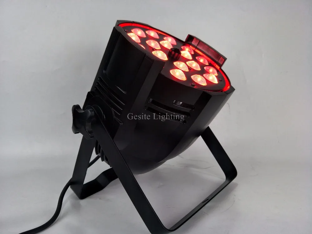 Controle sem Fio 4 Pçs e lote Projetor Interior 18x18 w 6in1 Rgbwa uv Levou Luz Par Led Pode Par Zoom 8 4 pçs lote controle sem fio Projetor