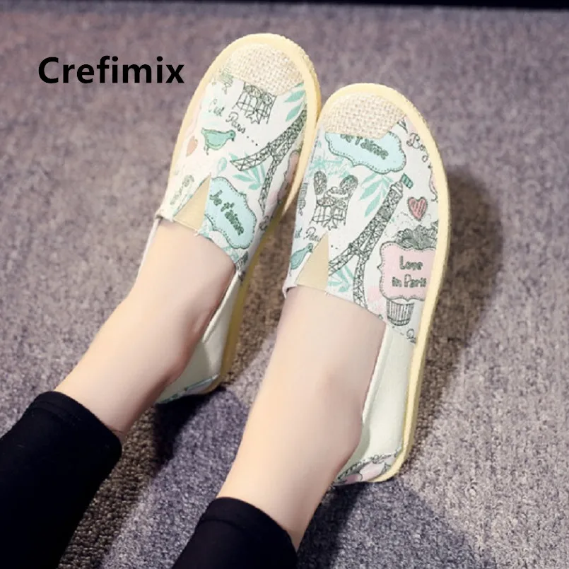 

Cresfimix Vrouwenschoenen Women Cute Anti Skid Green Slip on Canvas Shoes Lady Casual Spring Shoes Female Summer Shoes B5201