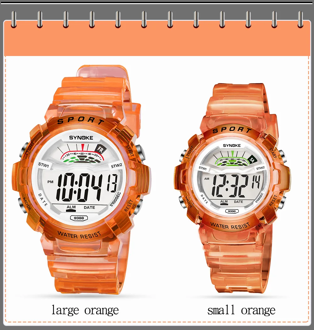 SYNOKE детские часы спортивные Мультяшные часы детские часы Reloj для девочек и мальчиков резиновые детские цифровые светящиеся наручные часы