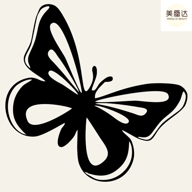 

Beautiful Butterfly Black Hand-carved Insect Car Sticker for Truck Window Bumper Auto Door Laptop Car Cover Vinyl Decal