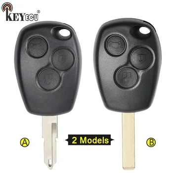 

KEYECU 50x for Renault Megane Clio Modus Espace Kangoo Scenic Laguna Remote 3 Button Key Shell Case Cover Fob