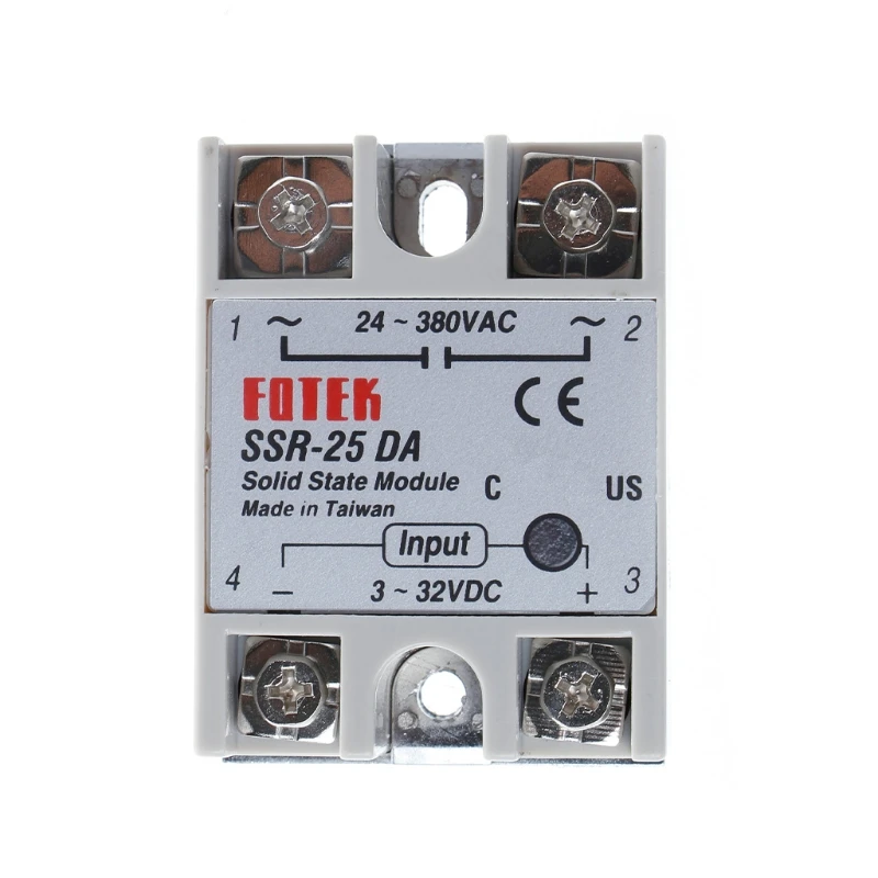 OOTDTY твердотельный релейный модуль SSR 25DA 25A 250V 3 32V DC вход 24 380VAC выход|solid state relay|state