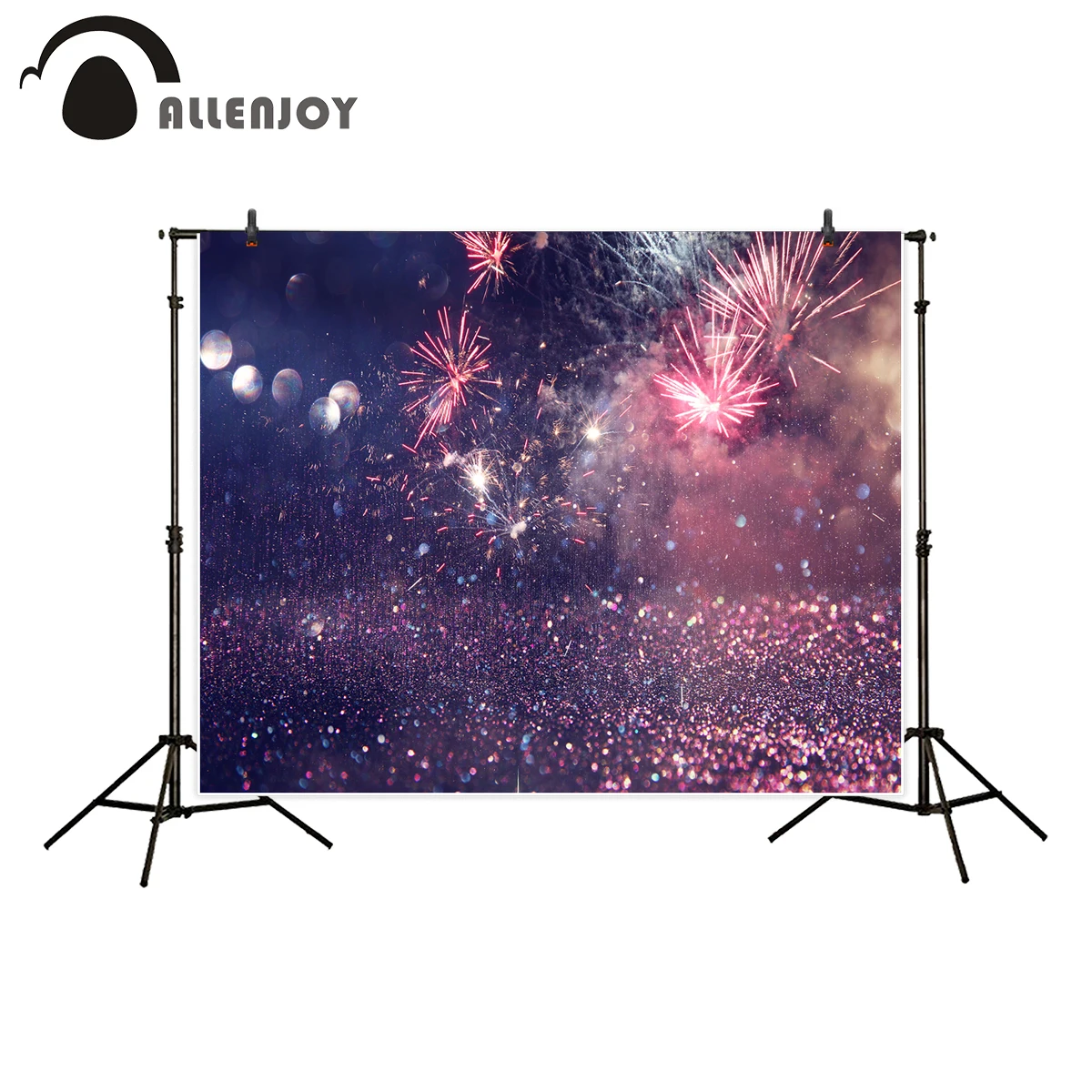 Allenjoy backdrop for photographic studio happy new year eve holiday Fantasy firework background original design photocall | Электроника