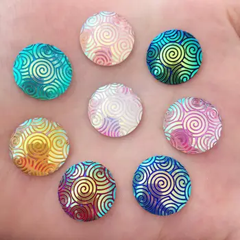 

40PCS AB Resin 16mm round Cloud flower Flat back rhinestone Wedding Embellishment diy appliques SK43*2