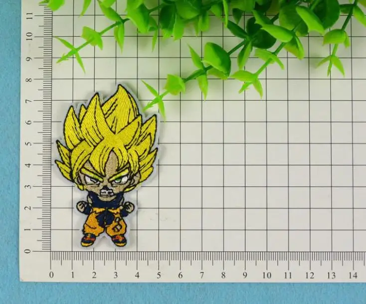 12 шт./компл. горячая Распродажа аниме Dragon Ball Z Goku патчи железные на одежда с вышивкой патчи для Костюмы наклейки для одежды