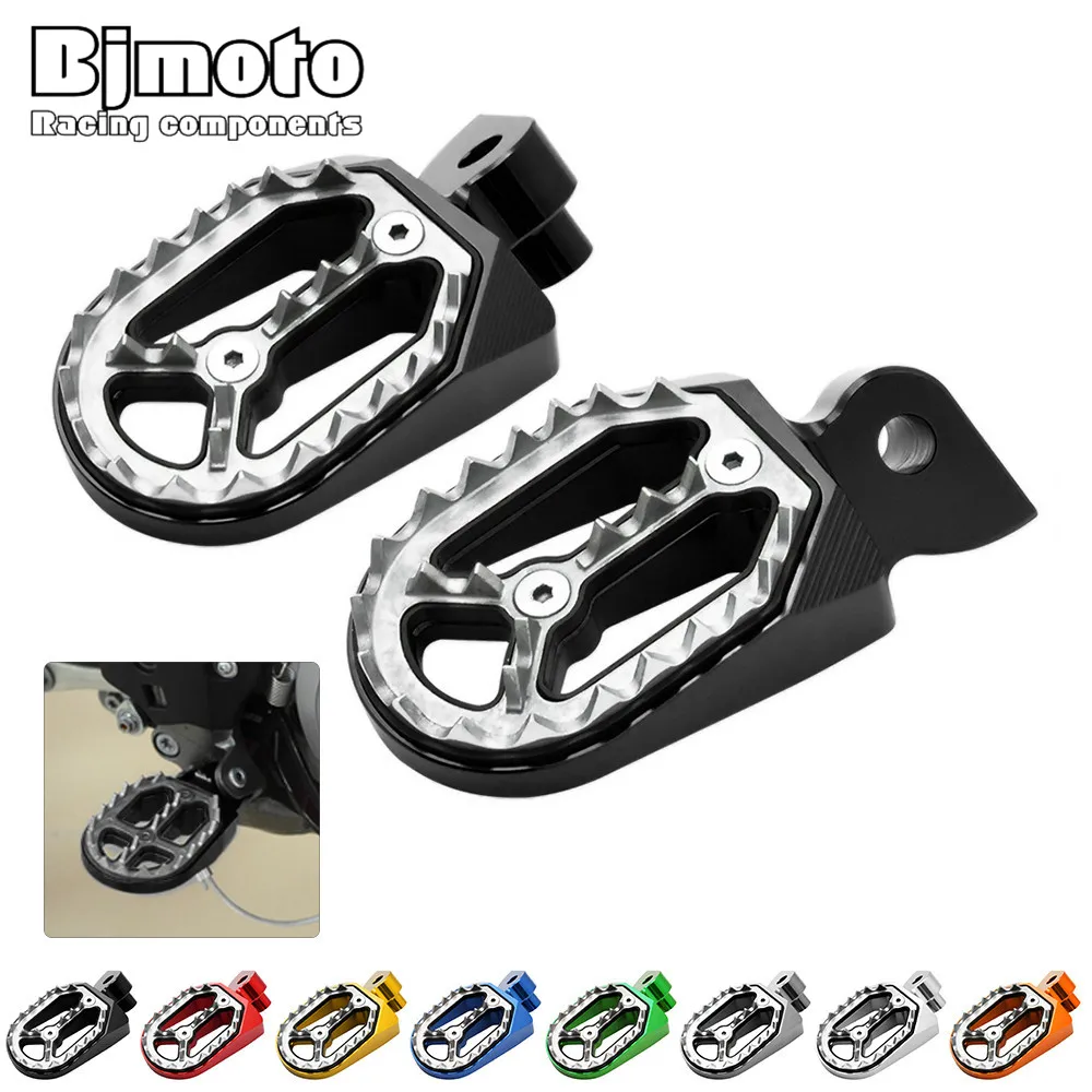 Алюминиевые Подножки BJMOTO для питбайка подножки YAMAHA YZ85/125/250 1999 2015 YZ/WR250F YZ450F 2004 2016|foot