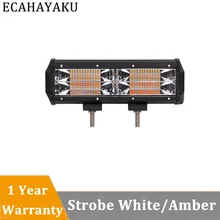 Best Offers ECAHAYAKU 11Inch 144W Led Light Bar 3-Row White/Amber Color for Car 4x4 Offroad SUV UAZ ATV Working Fog Lights Headlight 12v 24v Best Offers ECAHAYAKU 11Inch 144W Led Light Bar 3-Row White/Amber Color for Car 4x4 Offroad SUV UAZ ATV Working Fog Lights Headlight 12v 24v