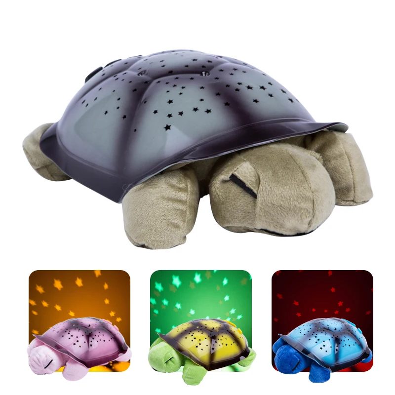 Projector Night Lamp Turtle Light USB Musical Turtle Night Light Stars