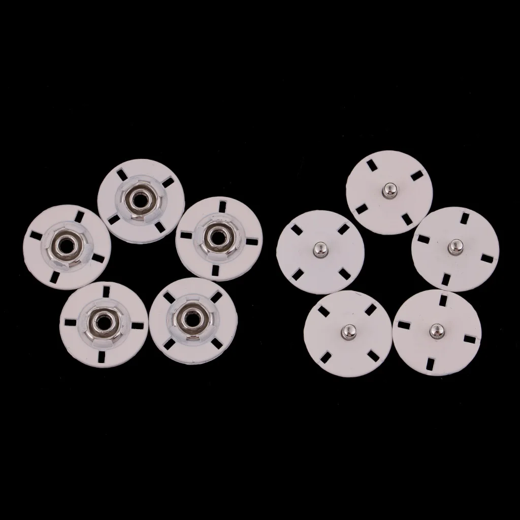 5 Sets Metal Buttons, Snap Fastener, Press Stud Popper Sew On Press Buttons 21mm for Sewing