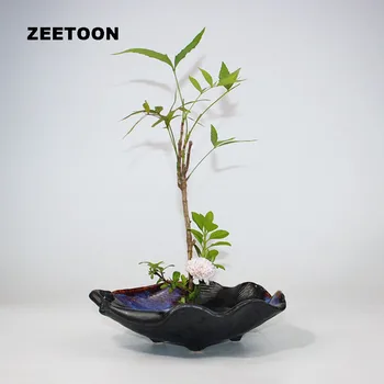 

Japanese Flowers Basket Coarse Pottery Vase Jardiniere Ikebana Kenzan Tabletop Flower Pot Flowers Arranging Vintage Home Decor