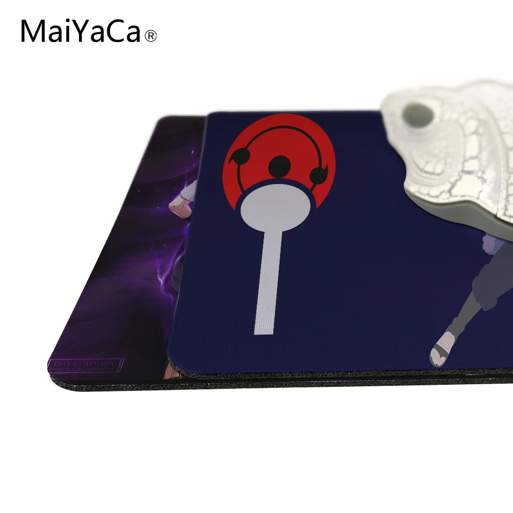 MaiYaCa Sasuke Uchiha-Наруто компьютерный коврик для мыши коврики для мыши украшают ваш стол Нескользящий Резиновый коврик не оверложенный Коврик