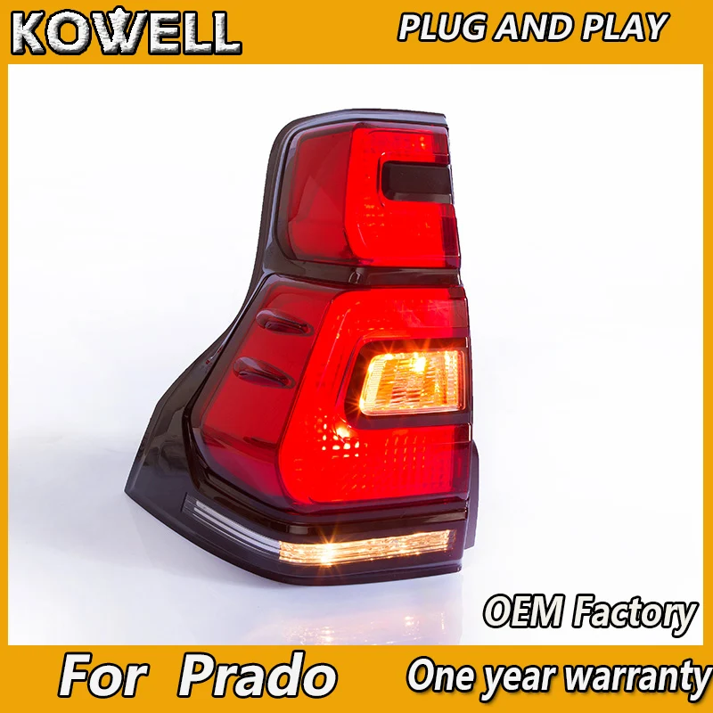 KOWELL Задний габаритный фонарь автомобиля для LC150 GRJ150 задние фонари для LAND CRUISER PRADO светодиодный RL+ тормоз+ Парк+ сигнал светодиодный свет