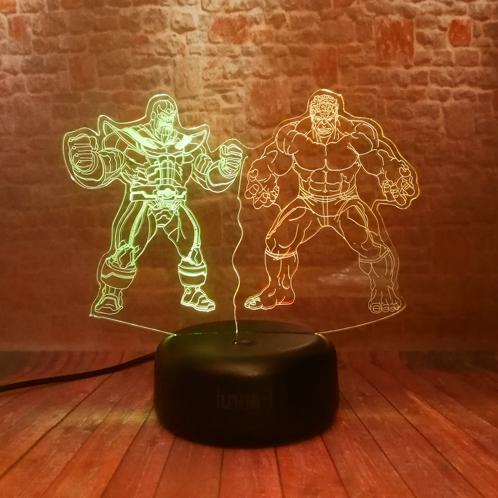 Marvel Legends двойной цвет Супергерой Халк большой злодей танос 7 цветов изменение