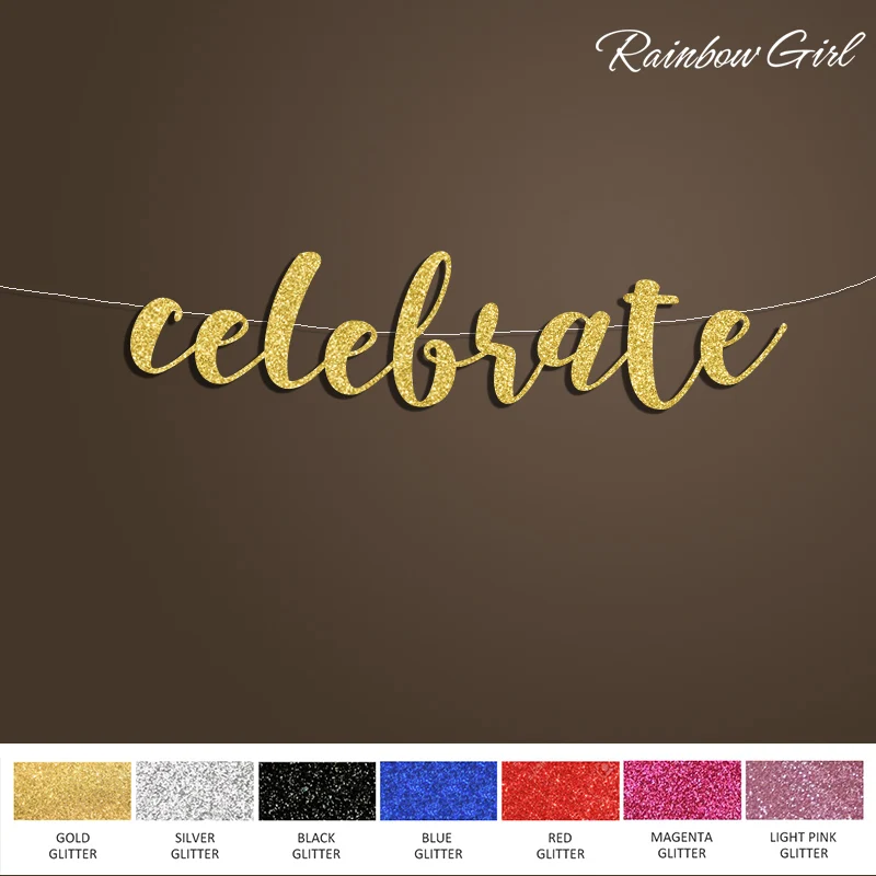 2017 Новый праздничный баннер золотые блестящие буквы фон для стола украшение на