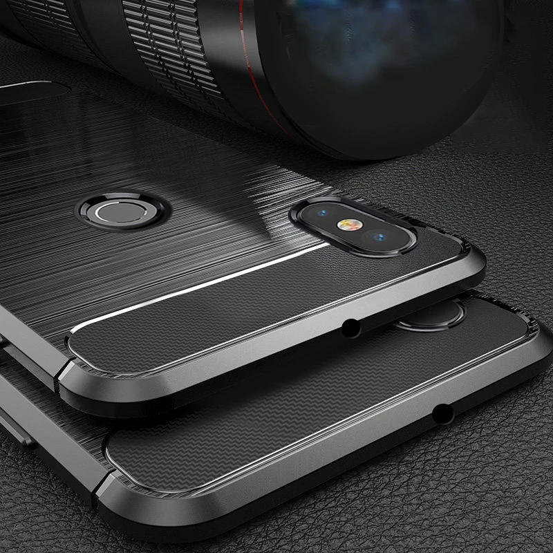 Чехол для Xiaomi Redmi Note 5 Pro 6 бампер из мягкого силикона и ТПУ армированные чехлы