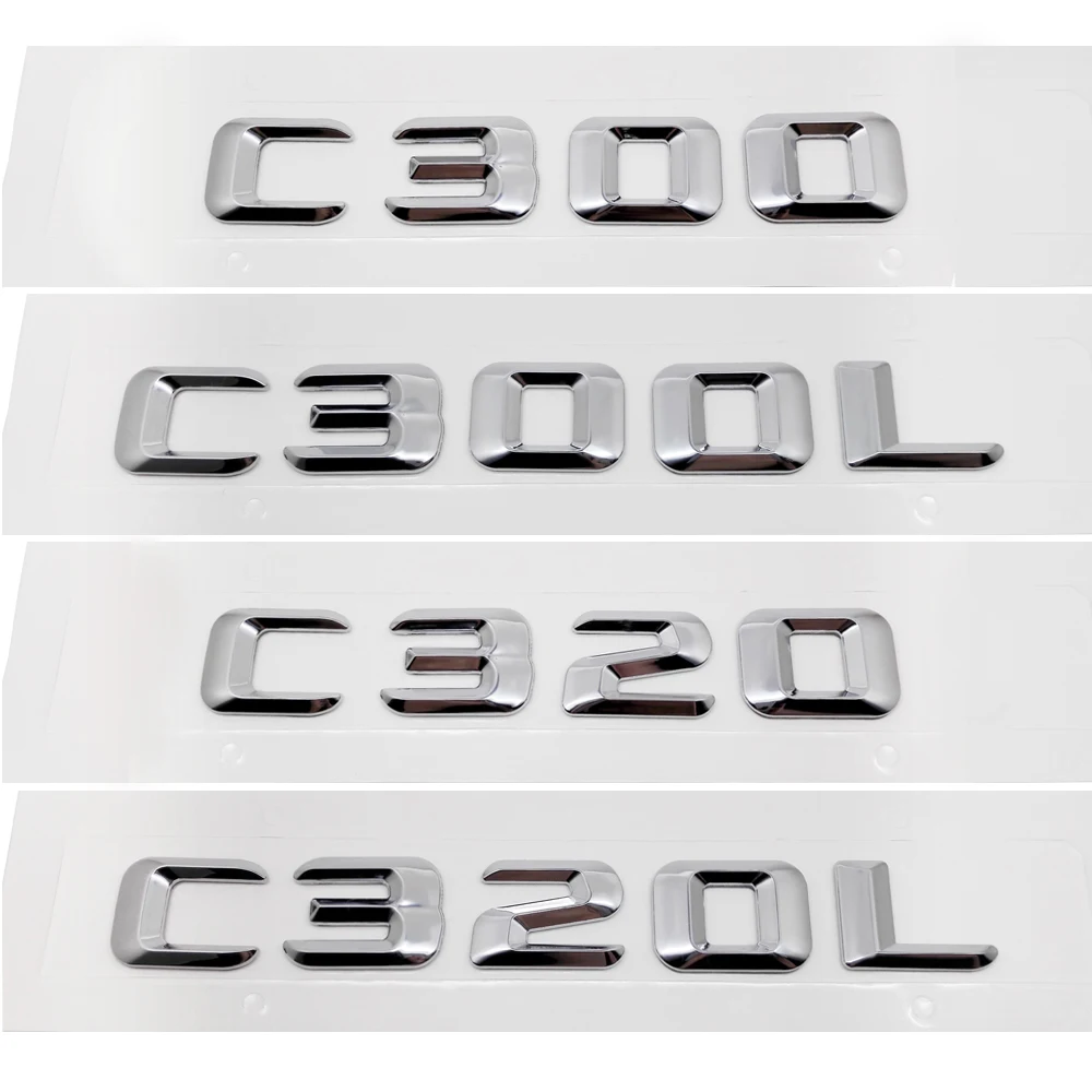 For Mercedes Benz Amg C300 C300l C3 C3l C350 C400 C500 C550 W4 Numbers Logo Metal Emblem Auto Rear Tail Decoration Sticker Car Stickers Aliexpress