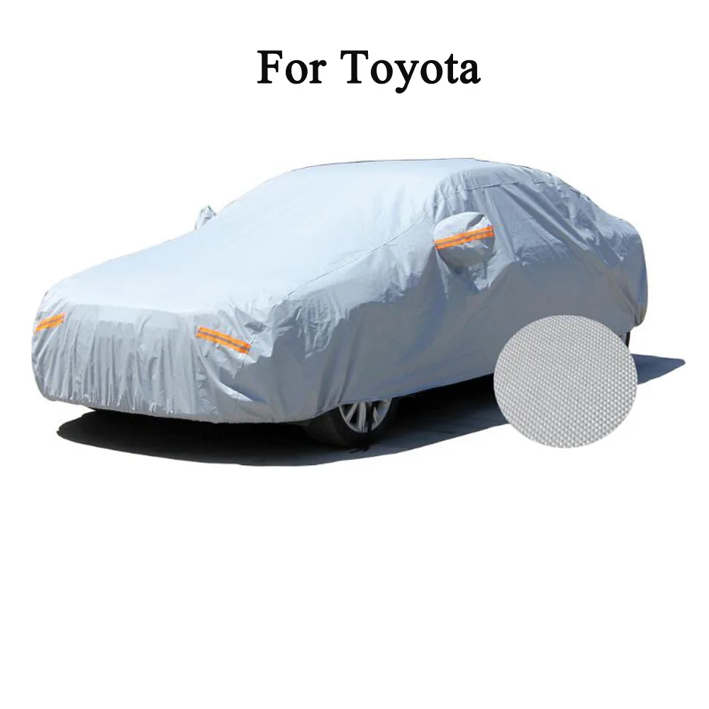 

waterproof car covers outdoor sun protection cover for car reflector dust rain snow protective for Toyota series