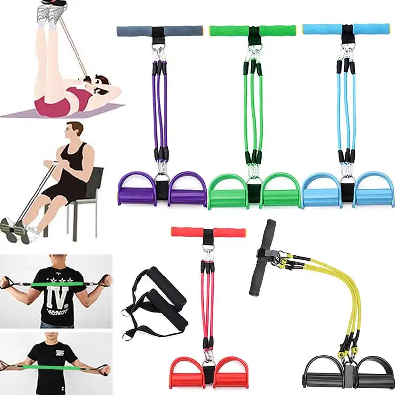 

Dynamic Pedal Bodybuilding Expander Latex Tube Foot Elastic Pull Rope Slimming Indoor Sports Equipment Yoga Pedal Exerciser