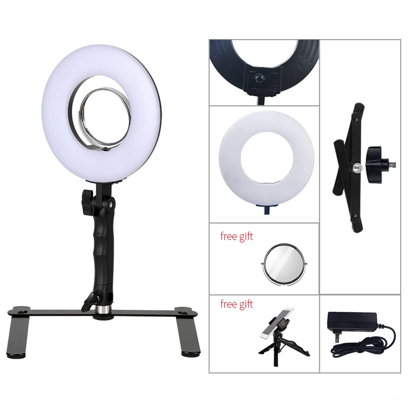 

8 Inch 24W 5600K Dimmable Photo Studio Selfie light Photography Makeup Ring Light Phone Video Live Light Lamp for light Stand