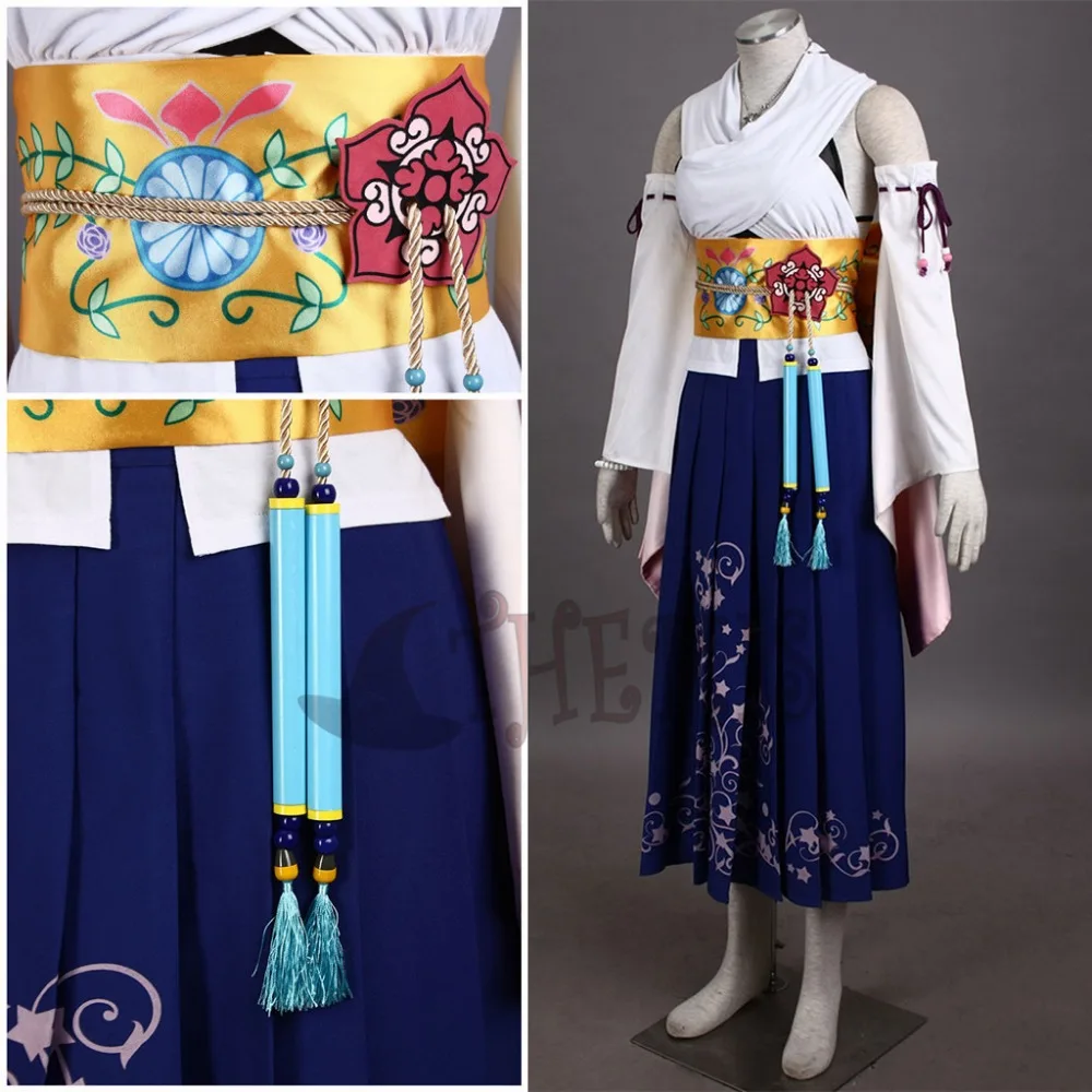Athemis Final Fantasy Ten Yuna Cosplay կանչվել է - Կարնավալային հագուստները - Լուսանկար 3
