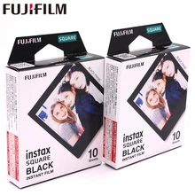 Подлинная Fujifilm Instax 20 Лист квадратная черная рамка пленка фотобумага для Instax квадратный SQ10 Гибридный поделиться SP-3 SQ камера