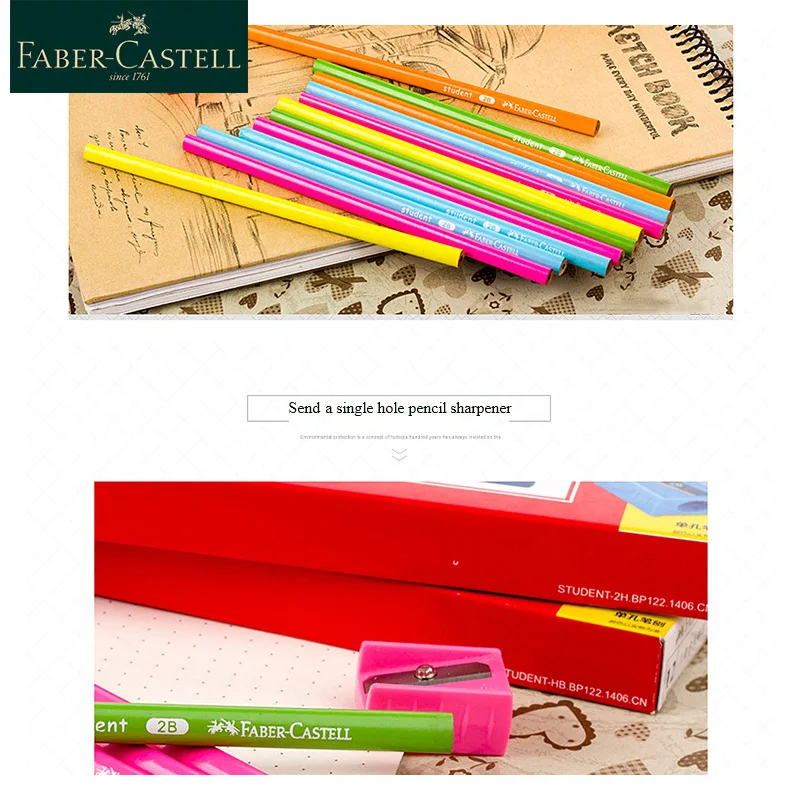 Faber-Castell 1322 пишущий карандаш 2B/2 H/HB набор тестовых карандашей треугольник для студентов графитовый карандаш для школы офисные товары для рукоделия