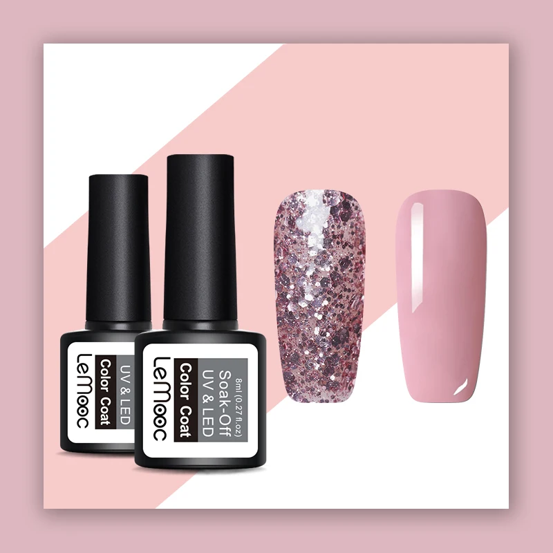 LEMOOC 2 قطعة/المجموعة الوردي روز الذهب هلام مسمار البولندية 8 مللي 3D التسلق بريق الترتر هلام الورنيش نقع قبالة الأشعة فوق البنفسجية led مسمار الف... LEMOOC 2 قطعة/المجموعة الوردي روز الذهب هلام مسمار البولندية 8 مللي 3D التسلق بريق الترتر هلام الورنيش نقع قبالة الأشعة فوق البنفسجية led مسمار الف...