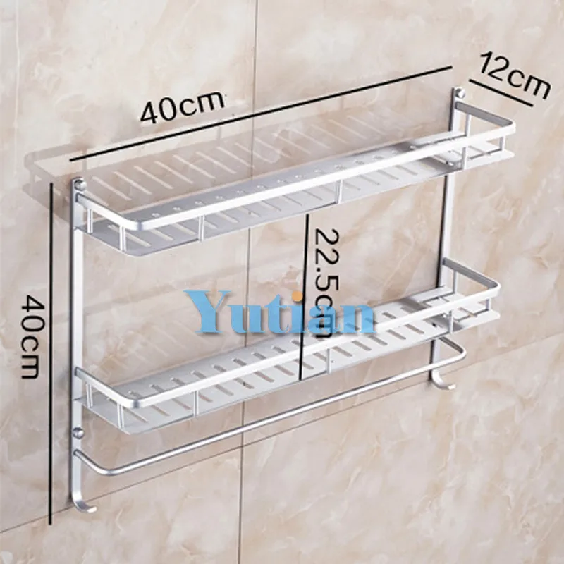 Аксессуары для ванны, много- функциональная алюминиевая полка для полотенец