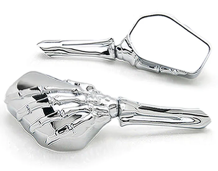 Brand New Chrome Black Custom Motorcycle Skeleton Mirrors For Honda Gold Wing Goldwing 1200 1500