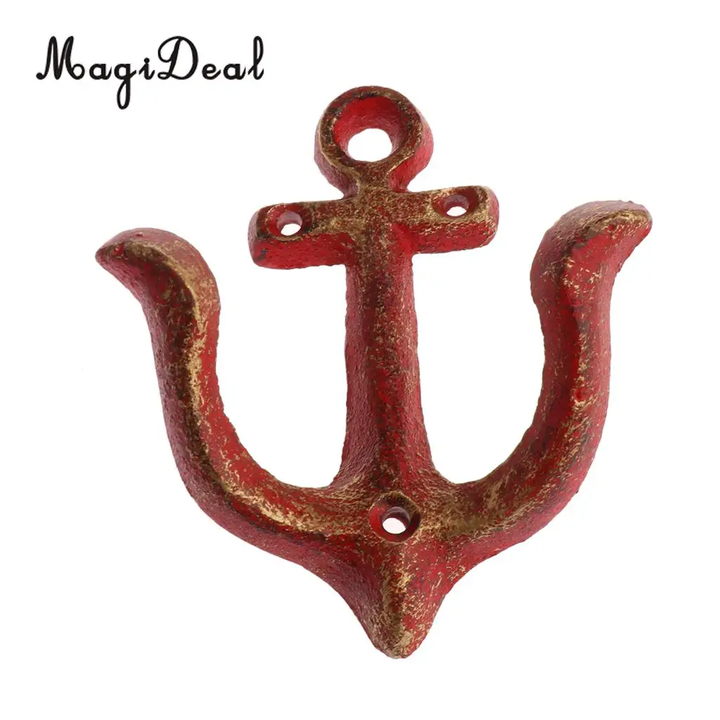 MagiDeal Metal Anchor Hooks Wall Door Mounted Clothes Towel Hat Key Hanger  Whiteandcrafted classic antique decorative wall hook