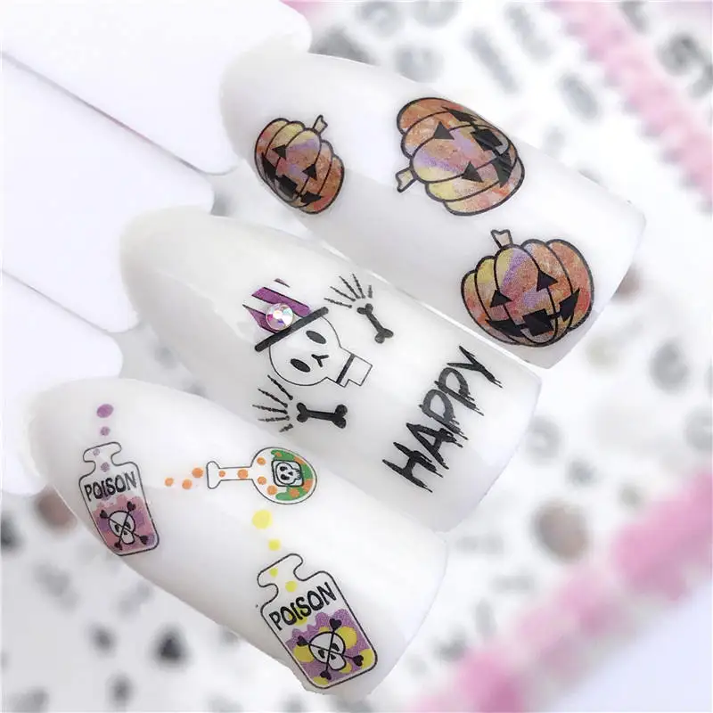 YZWLE новые стили наклейки для ногтей серый кролик/олень/Животные серия 3D наклейки для маникюра украшения для ногтей - Цвет: F253