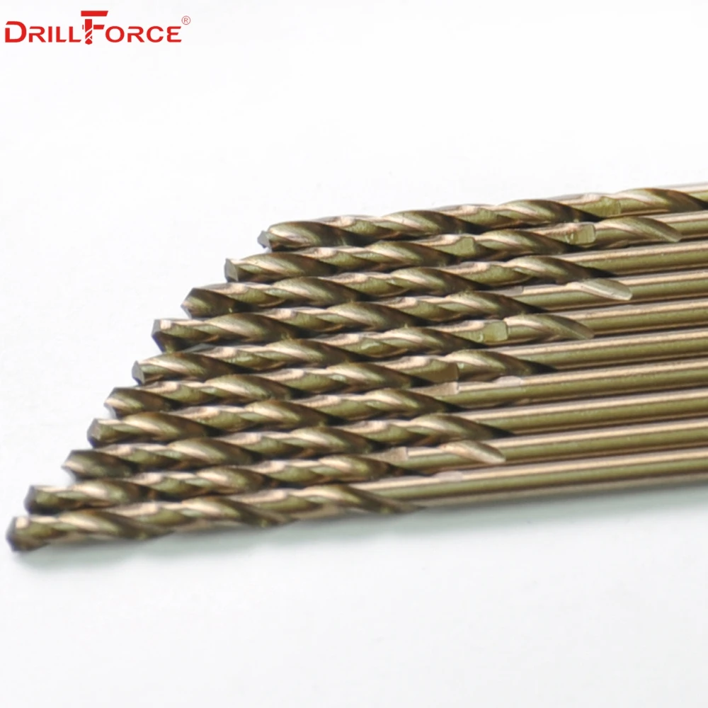 Drillforce Tools 12mm M35 Cobalt Drill Bits Set,HSS CO Drill Bit Set