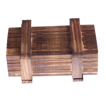 

Vintage Wooden Puzzle Box with Secret Drawer Magic Compartment Brain Teaser Wooden Toys Puzzles Boxes Kids Wood Toy Gift