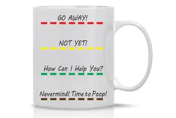 

Go Away Not Yet Nevermind Time To Poop Funny Poop Mug