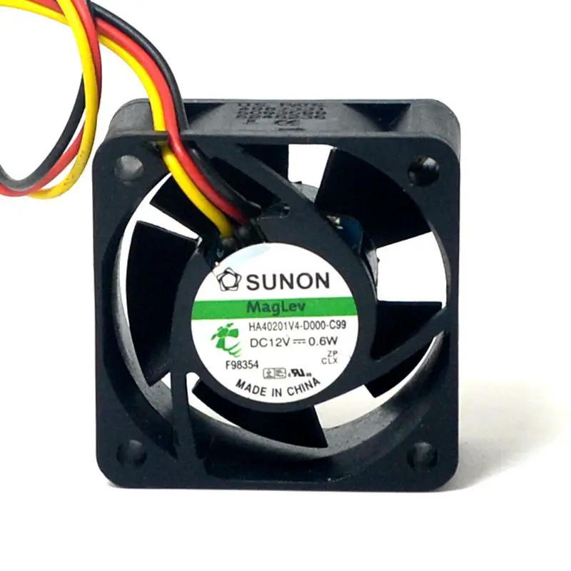 de Alimentação, Ventiladores Axiais, 3Pin, HA40201V4-D000-C99, DC12V, 0.6W, 4020, 40x40x20mm