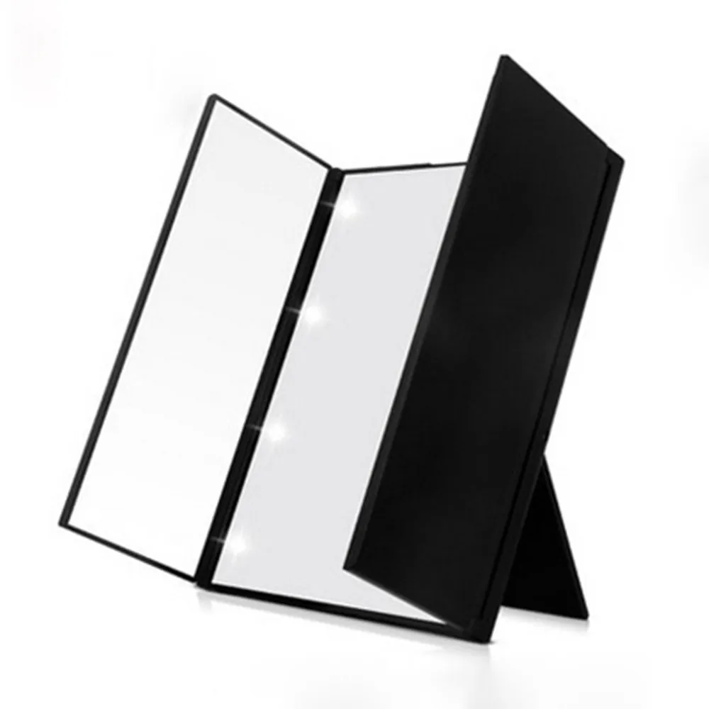 LED Makeup Mirror Folding Table 90 Degree Adjustable Stand Cosmetic Mirror Unique Triple Off The Door Design Dressing Mirror цена LED Makeup Mirror Folding Table 90 Degree Adjustable Stand Cosmetic Mirror Unique Triple Off The Door Design Dressing Mirror цены онлайн