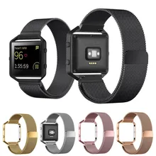 HIPERDEAL носимые устройства Смарт-аксессуары Миланский магнитный браслет из нержавеющей стали+ металлическая рамка для Fitbit Blaze L jan11
