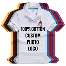 Для мужчин поло хлопок короткий рукав одноцветное 13 Цветов Пользовательские печати изображения текстовый Логотип Поло мужское поло рубашка Топы плюс Размеры