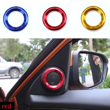 

2 pcs Car styling Aluminium alloy Car Audio Speaker Car Door Loud speaker Trim Ring Cover for honda civic 2016