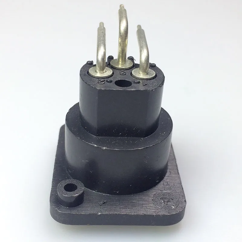 10 шт./лот 3 контактный XLR гнездовой прямоугольный панельный кронштейн разъем для