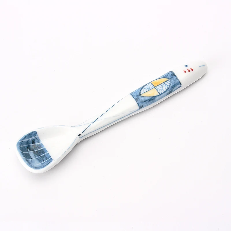 

New Ceramics Zakka fork and Spoon set setShi Shi Spoon Glass Parts Spoon / Stir Spoon Coffee Scoop