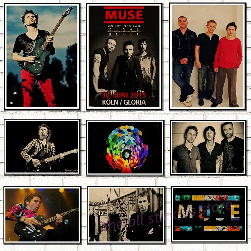 Muse Poster.Muse Rock Music Vintage Retro Poster Kraft Paper Decorative Wall Sticker/6041