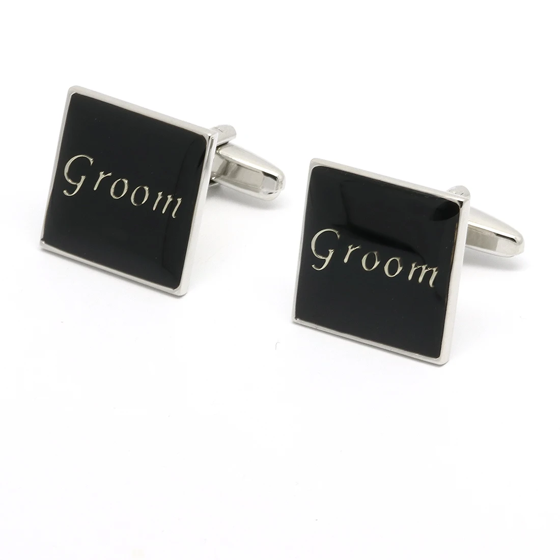 Black Glue Groom Cufflinks For Mens Fashion Brand Cufflink High Quality Copper Cuff Links